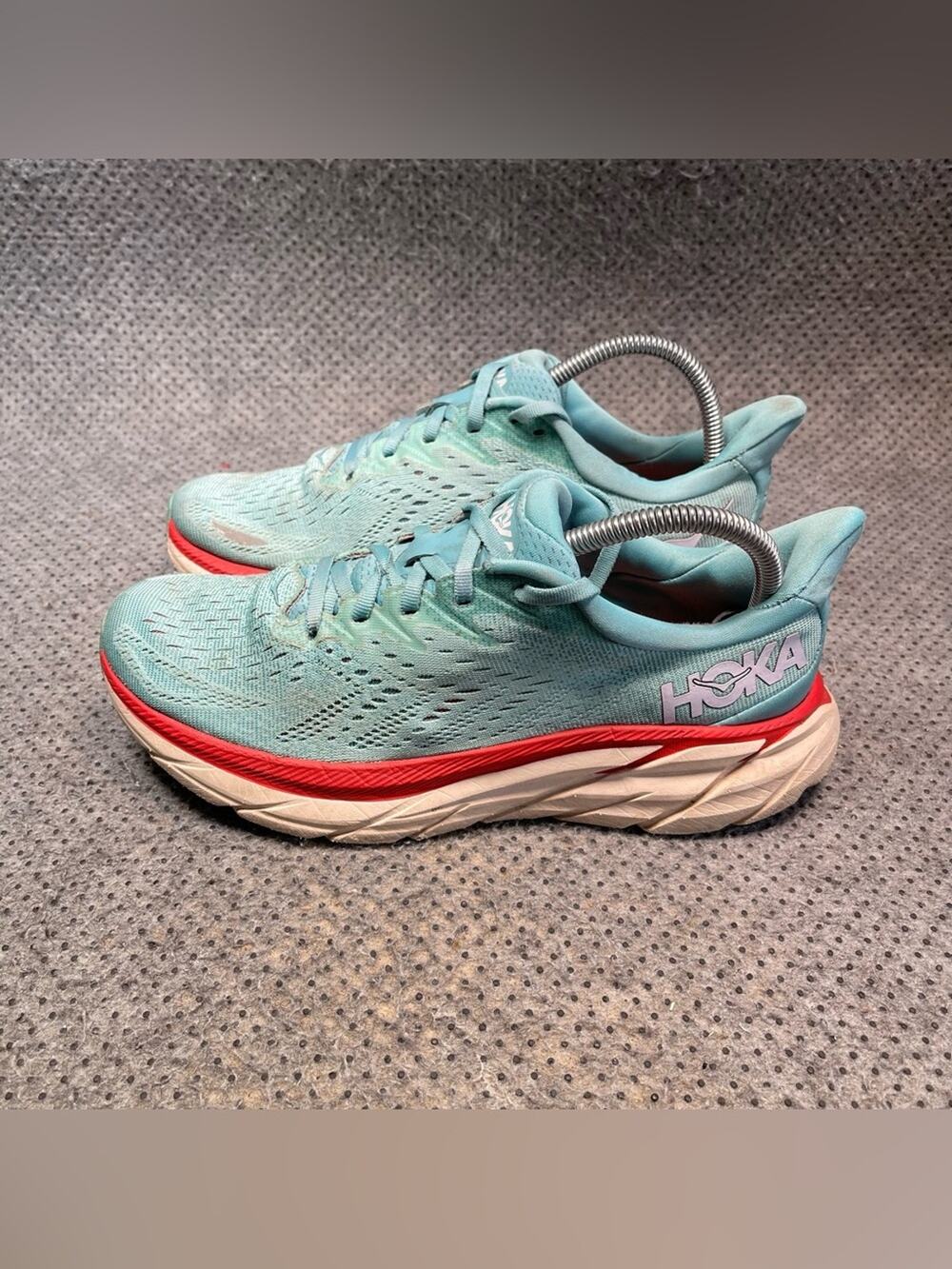 Hoka One One Clifton 8 Blue Running Shoes Size 8.5 Women’s